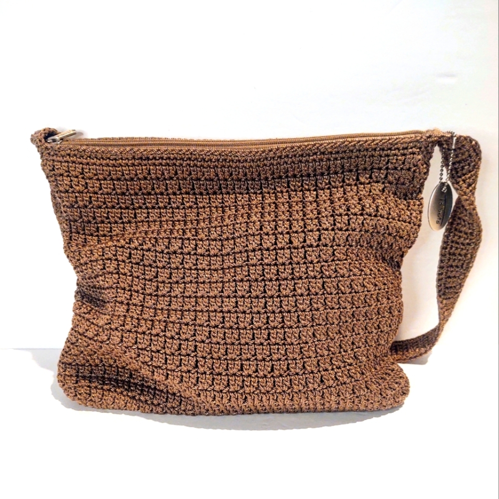 VTG Talbots Crochet Knit Shoulder Purse - Picture 10 of 15